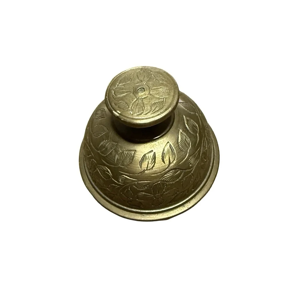 Vintage‎ Etched Brass Claw Prayer Bell For Meditation Yoga Decor